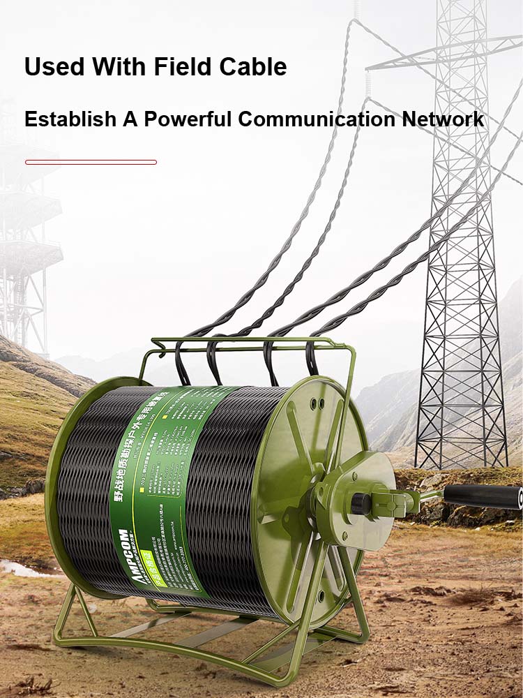 AMPCOM Field Cable Laydown Cart Efficient Field Cable Laydown Cart