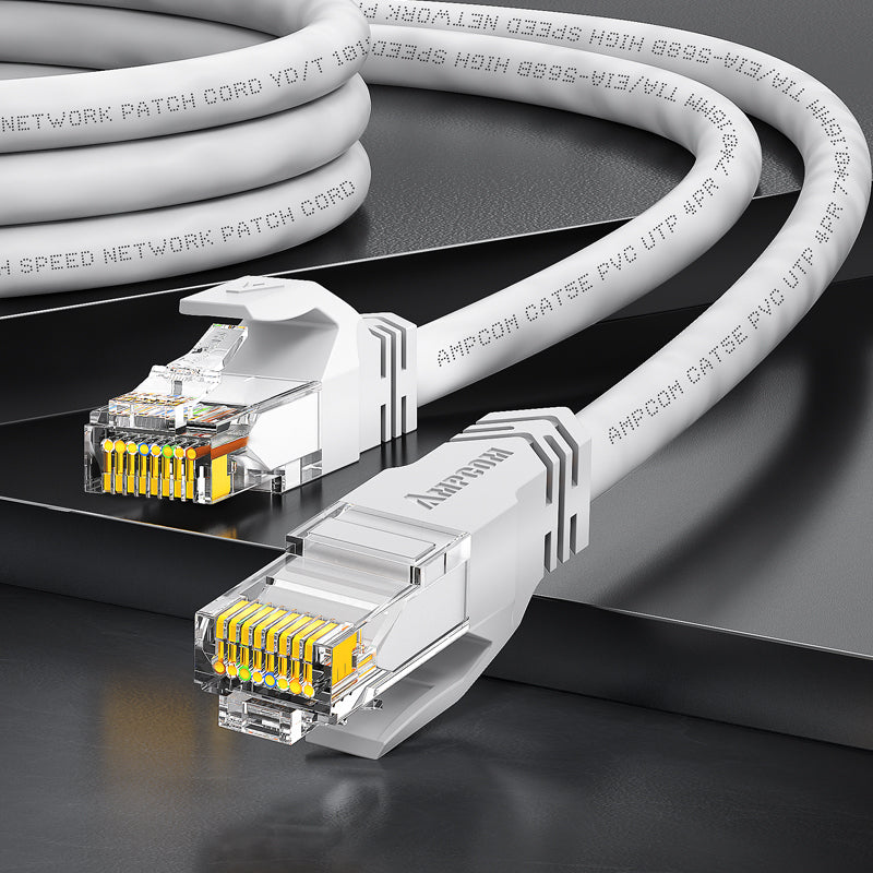 Cable de parche de red de PVC sin protección (UTP) AMPCOM CAT5e para hogar o centro de datos