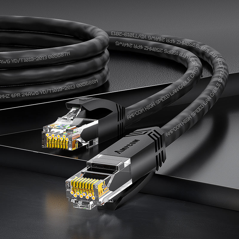 AMPCOM CAT6/CAT6a Unshielded (UTP) LSZH Network Patch Cable for Data Center Cabling or Surveillance System Wiring