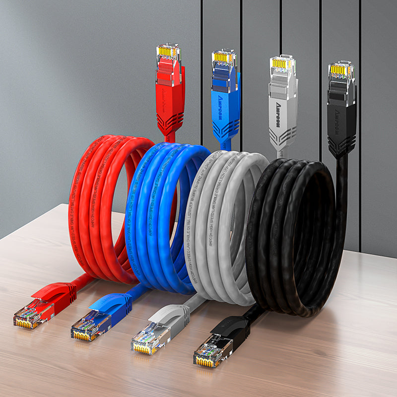 AMPCOM CAT6/CAT6a Unshielded (UTP) LSZH Network Patch Cable for Data Center Cabling or Surveillance System Wiring