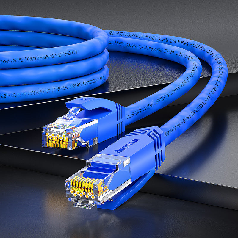 AMPCOM CAT6/CAT6a Unshielded (UTP) LSZH Network Patch Cable for Data Center Cabling or Surveillance System Wiring