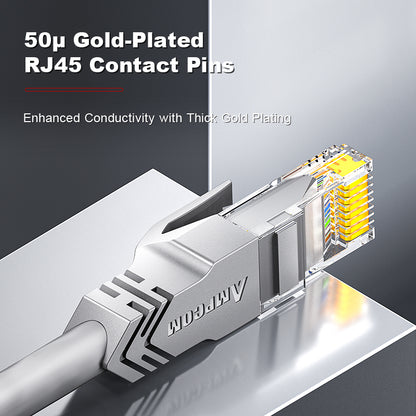 Cable de parche de red de PVC sin protección (UTP) AMPCOM CAT5e para hogar o centro de datos