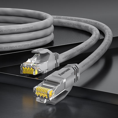 AMPCOM CAT5e/CAT6 Unshielded (UTP) PVC Network Patch Cable  for Desktop Computers Modem Router